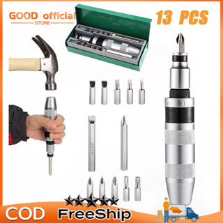 Bộ tô vít đóng đảo chiều cao cấp 13 chi tiết-tuốc nơ vít tác động