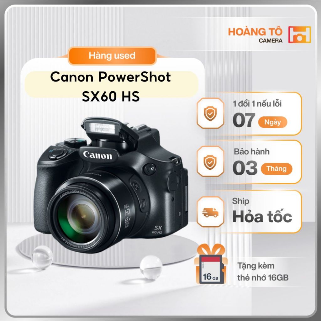 Máy ảnh Canon SX60 HS cũ khá | Hoàng Tô Camera