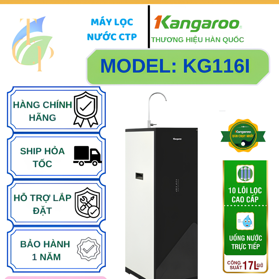 Máy lọc nước RO Kangaroo KG116i 10 lõi_ Hỗ trợ lắp đặt tại TP.HCM