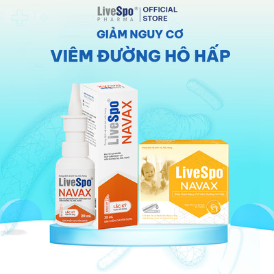 Combo 1 Bình xịt LiveSpo Navax chuyên dụng 20ml và 1 Hộp LiveSpo Navax sơ sinh (5 ống x 5ml)