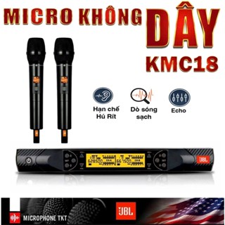 Micro Không Dây JBL KMC18, Tần Sóng UHF, Đầu Micro Lọc Tiếng Chuẩn, Chất Âm Chân Thực,Sóng Xa Lên Đến 150M