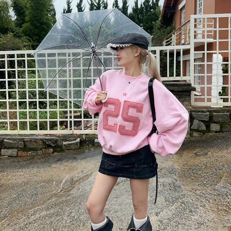 🎯Đẹp+++🎯AB HOUSE - Áo sweater 25 TWENTY FIVE form rộng Boxy Top nam nữ