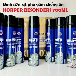 Chai xịt phủ gầm CAO SU NON KORPER BESENDORS 700ML: BẢO VỆ,chống ồn, gỉ xet cho ô tô. Tiện Dụng