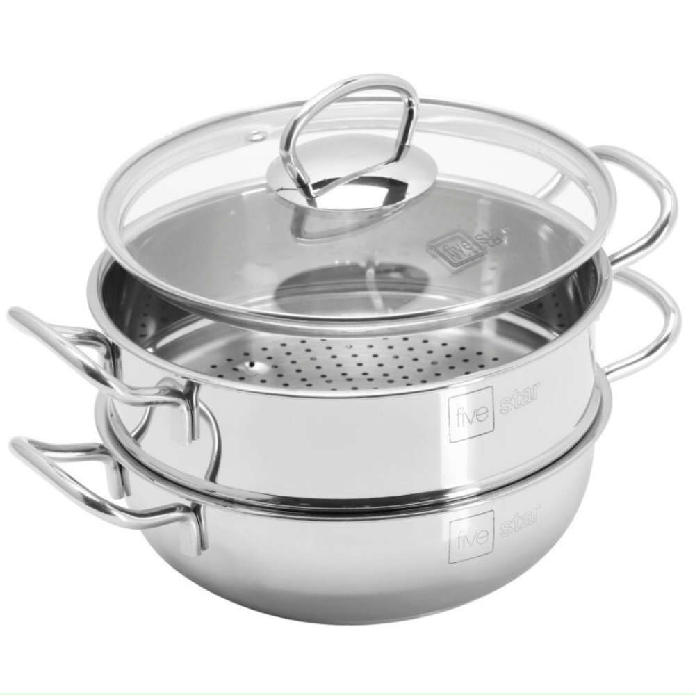 Bộ nồi kèm xửng hấp INOX 3 đáy FIVESTAR 20cm