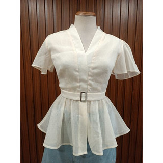 GUMAC LIKE NEW - Áo kiểu cổ V bymo - Size XS