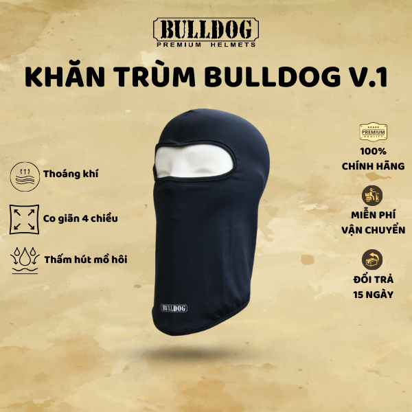 Khăn Trùm Đầu Unisex BULLDOG Che Nắng Thời Trang Phong Cách Retro Cổ Điển [Chính Hãng]