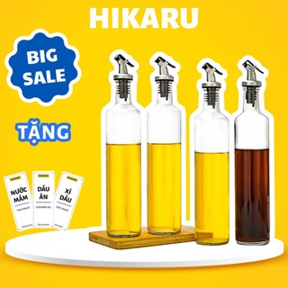  Bình Đựng Dầu Ăn Thủy Tinh Có Vòi Cao Cấp HIKARU Đựng Gia Vị Nấu Ăn Nước Mắm Xì Dầu Nước Tương 
