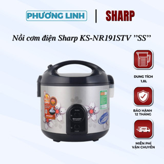 Nồi cơm điện Sharp KS-NR191STV "SS", dung tích 1,8L, hàng Thái Lan chính hãng, bảo hành 12 tháng