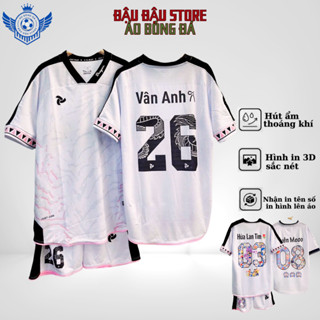 Quần Áo Bóng Đá- Bộ Quần Áo Đá Bóng Trẻ Em Dragon Viền Hồng Chất Thun Thái Mềm Mát Sz 8-65kg