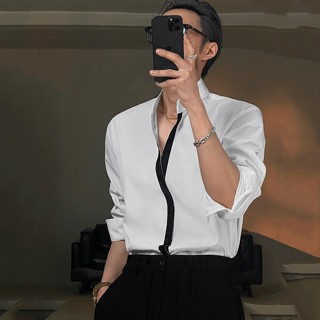  Áo sơ mi áo sơ mi nam cổ tàu thiết kế trẻ đẹp phong cách phom áo chuẩn mặc tôn dáng - CT02 