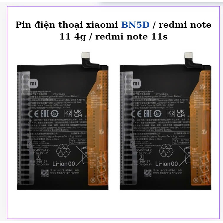 Pin điện thoại xiaomi BN5D,redmi note 11 4g,redmi note 11s,mới