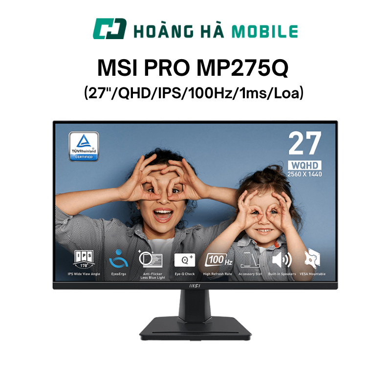 Màn hình MSI PRO MP275Q (27 inch/QHD/IPS/100Hz/1ms/Loa) - Chính hãng | BigBuy360 - bigbuy360.vn