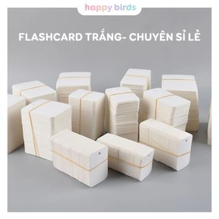  Flashcard trắng thẻ học từ vựng DIY 1000 thẻ đánh dấu ghi chú văn phòng phẩm sáng tạo Happy Birds 