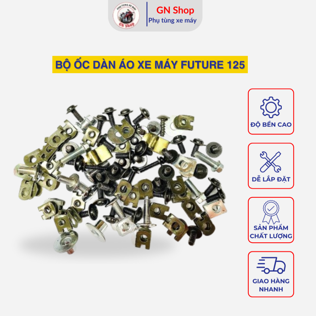 [HỎA TỐC] Bộ Ốc Lắp Dàn Áo Xe Máy Future 125, Bộ ốc full phụ kiện - GN Shop