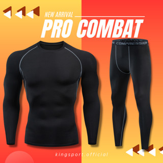 Bộ quần áo giữ nhiệt nam, Bộ COMBAT PRO giữ ấm cơ thể tập gym chơi thể thao co giãn 4 chiều