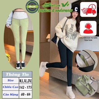  Quần legging lót lông nỉ siêu êm ái - giữ nhiệt tốt Quần giữ nhiệt nữ co dãn 4 chiều cao cấp 