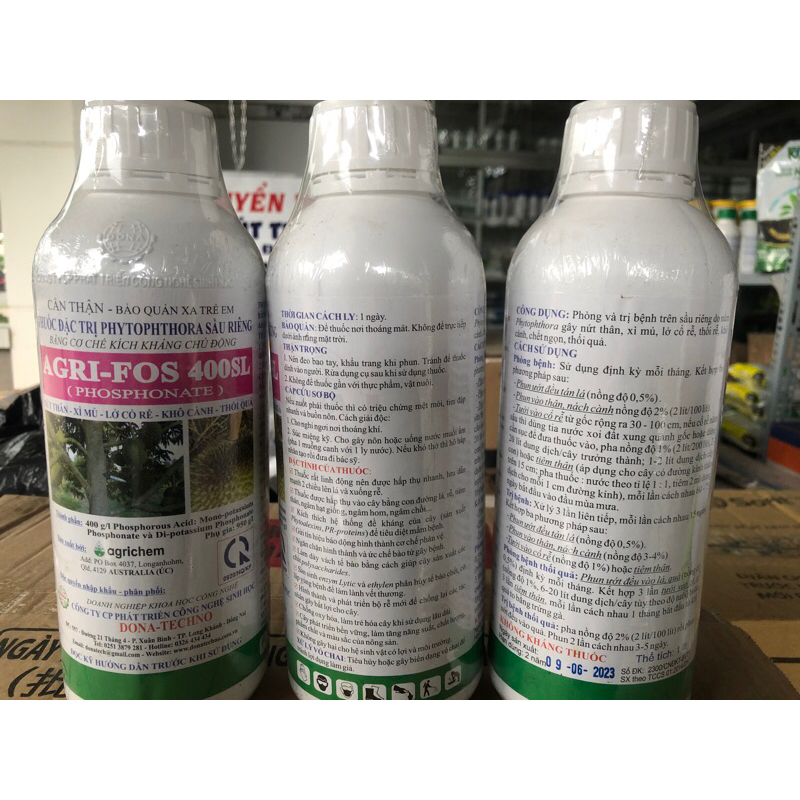 Agrifos 400SL chính hãng DONA TECHNO, lân hai chiều, chuyên trị nứt thân xì mũ