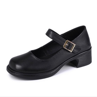 Giày Mary Jane da lỳ đế đúc 5cm - 1093