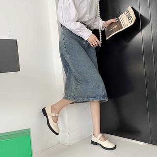 Giày Mary Jane da lỳ đế đúc 5cm - 1093