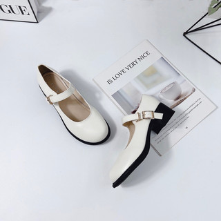 Giày Mary Jane da lỳ đế đúc 5cm - 1093