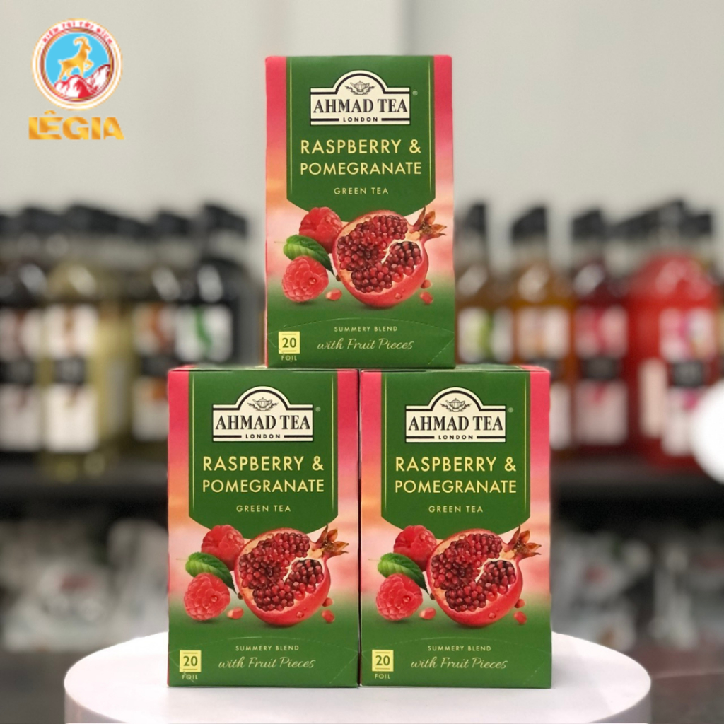 TRÀ AHMAD LỰU VÀ MÂM XÔI ĐỎ  40G -  AHMAD RASPBERRY & POMEGRANATE TEA