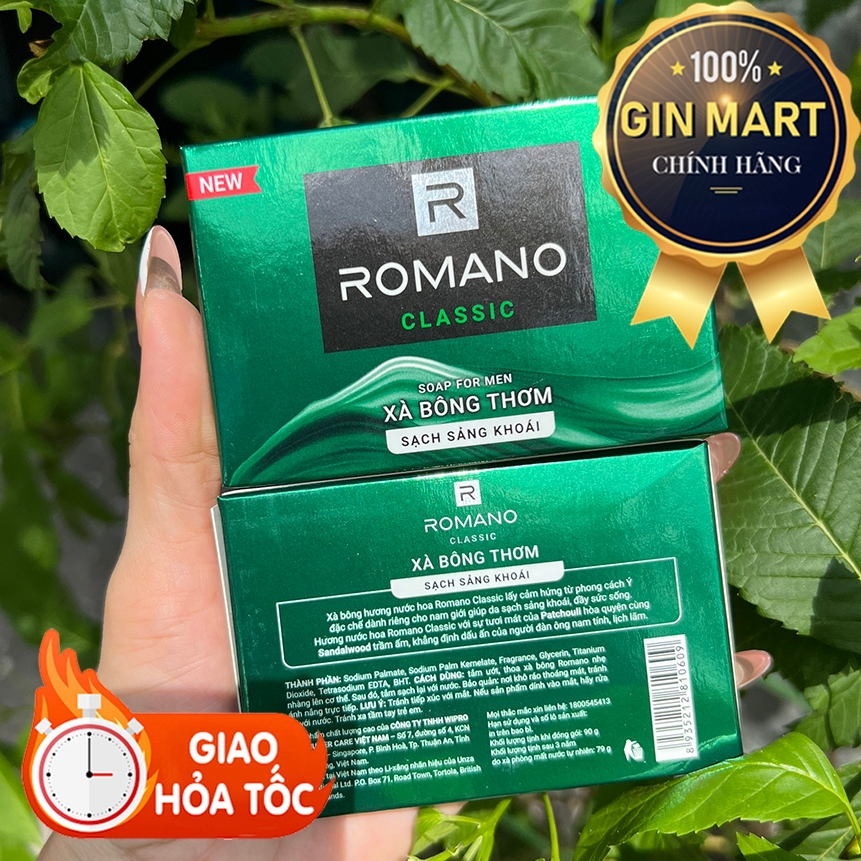 Xà bông thơm Romano 90g (xà bông cục)