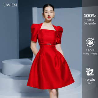 LAVIEM - Đầm đỏ cổ vuông - Oliver Dress