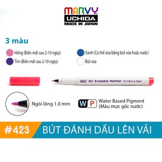 Bút đánh dấu trên vải tự bay màu marvy uchida 423