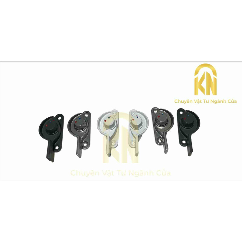 Khóa sò vặn xanh đỏ cửa sổ lùa ( kèm móc inox )