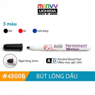 Bút lông dầu đa năng đầu tròn marvy uchida 4500b