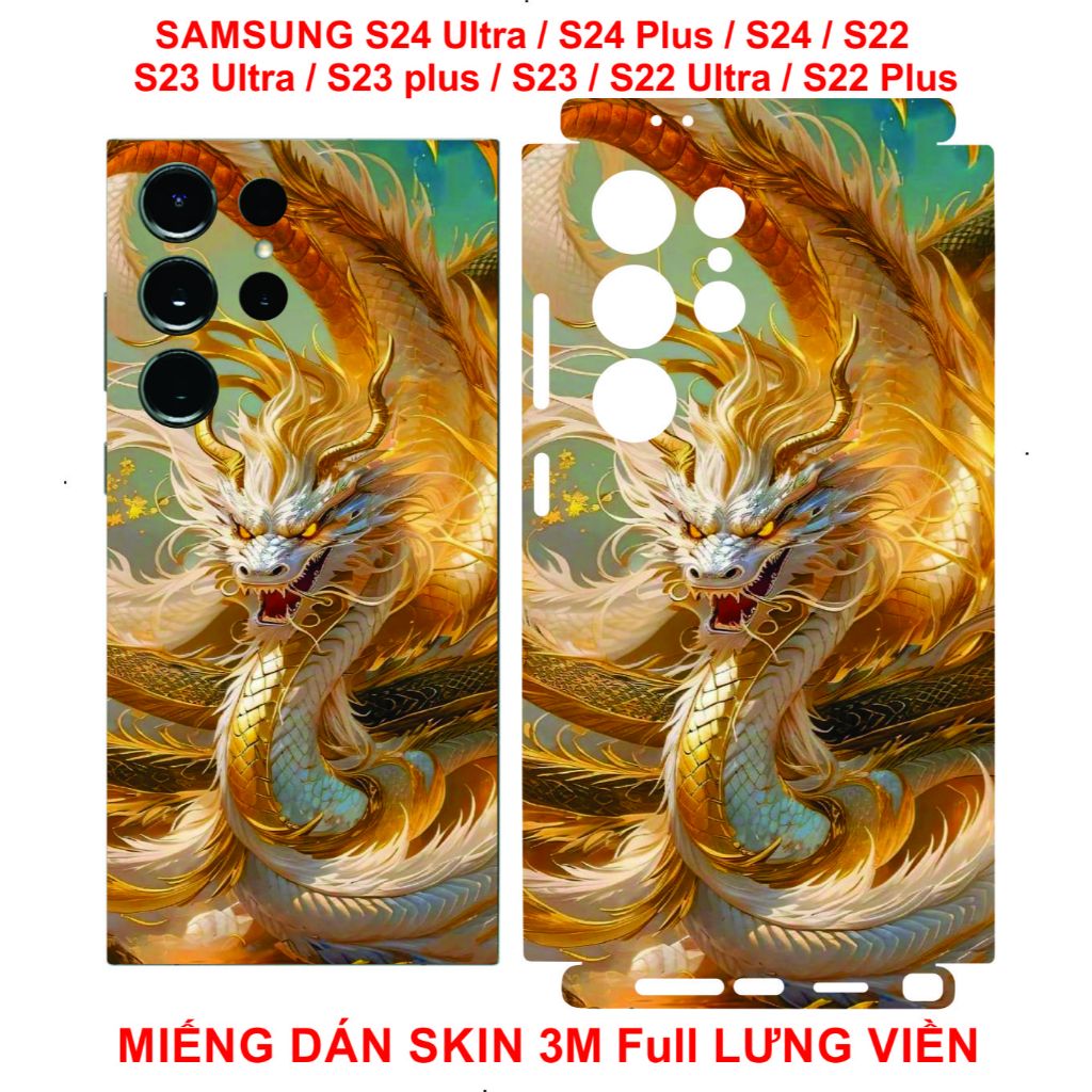 Miếng dán Skin Full lưng viền SAMSUNG S24 Ultra / S24 plus/ S23 Ultra / S22 / S23 plus/ S22 plus, S2