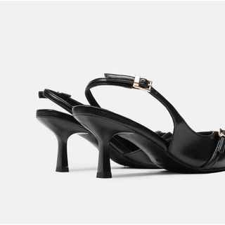Slingback gót nhọn gắn khoá sang chảnh - 1096