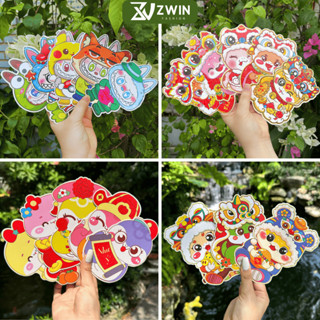  Bao Lì Xì Set 100 Lì Xì Tết 2026 Bính Ngọ CHIBI Hoạt Hình Phản Quang Tổng Hợp - Zwin 