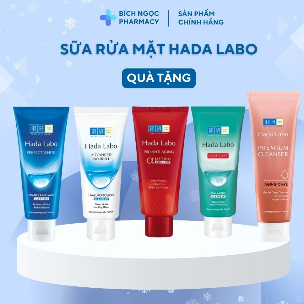Sữa Rửa Mặt Hada Labo Dưỡng Ẩm Trắng Da Giảm Mụn 80g