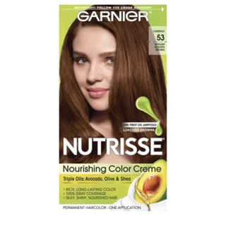  Thuốc nhuộm tóc Garnier Nutrisse Nourishing Color Creme phủ bạc 100% dưỡng tóc mềm bóng  sáng nhập Mỹ 