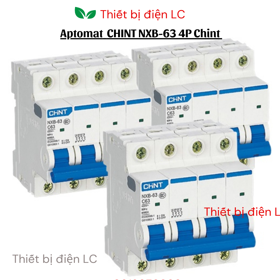 Attomat/ Át /Aptomat  CHINT NXB-63 4P Chint AC 632A, 32A, 63A