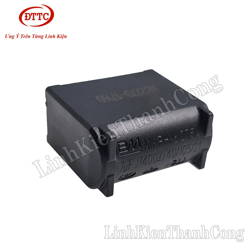 Bộ 2 Chiếc Tụ Bếp Từ 7uF 275VAC 400VDC Đứng Đen, Xanh