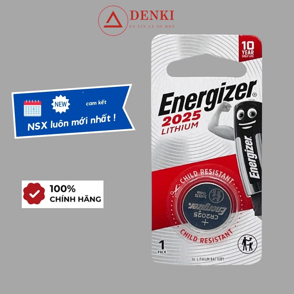 Pin CR2025 ( CR 2025 ) Energizer Siêu Bền 3 Volt Vỉ 1 Viên - Hàng Chính Hãng