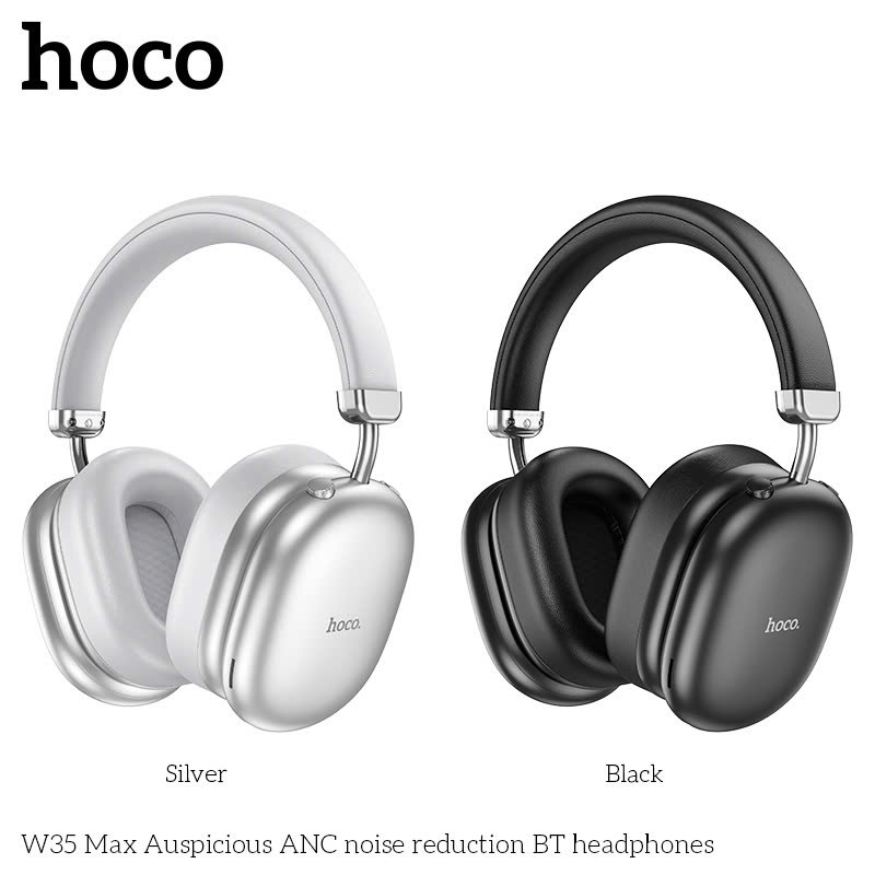 Tai Nghe Bluetooth Chụp Tai Giảm Tiếng Ồn ANC Hoco W35 Max Pin 90h, Hỗ Trợ Mic, Cổng AUX 3.5 - Tích 