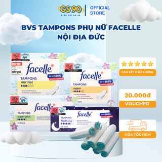  BVS Tampons Facelle Băng vệ sinh dạng nút Tăm Bông Hàng Đức Tampon Chính Hãng 