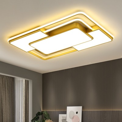 Đèn trần chữ nhật MONSKY KOVA phong cách Châu Âu đẹp mắt kiểu hiện đại LED 3 màu sáng (1002)