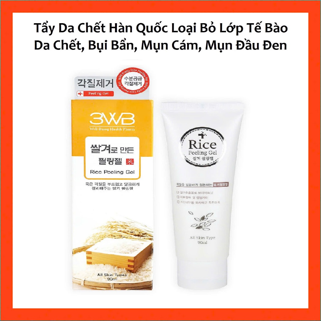 3WB Tẩy da chết từ cám gạo Hàn Quốc giúp da mịn màng khỏe đẹp