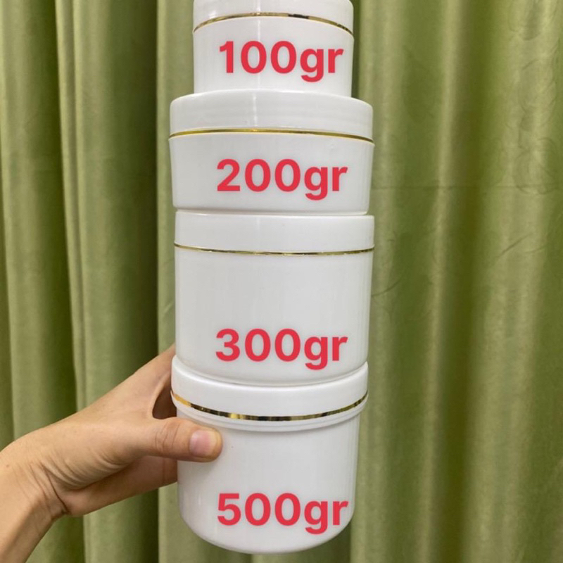 Hủ 150gr-250gr-500gr [màu trắng có viền]…