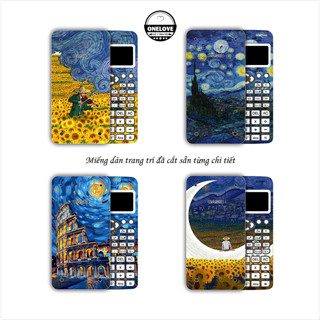 MIếng dán skin mẫu Van Gogh cho máy tính bỏ túi Casio FX 580VNX ,  FX 570VN Plus , FX 570 ES , FX 880 BTG ,...