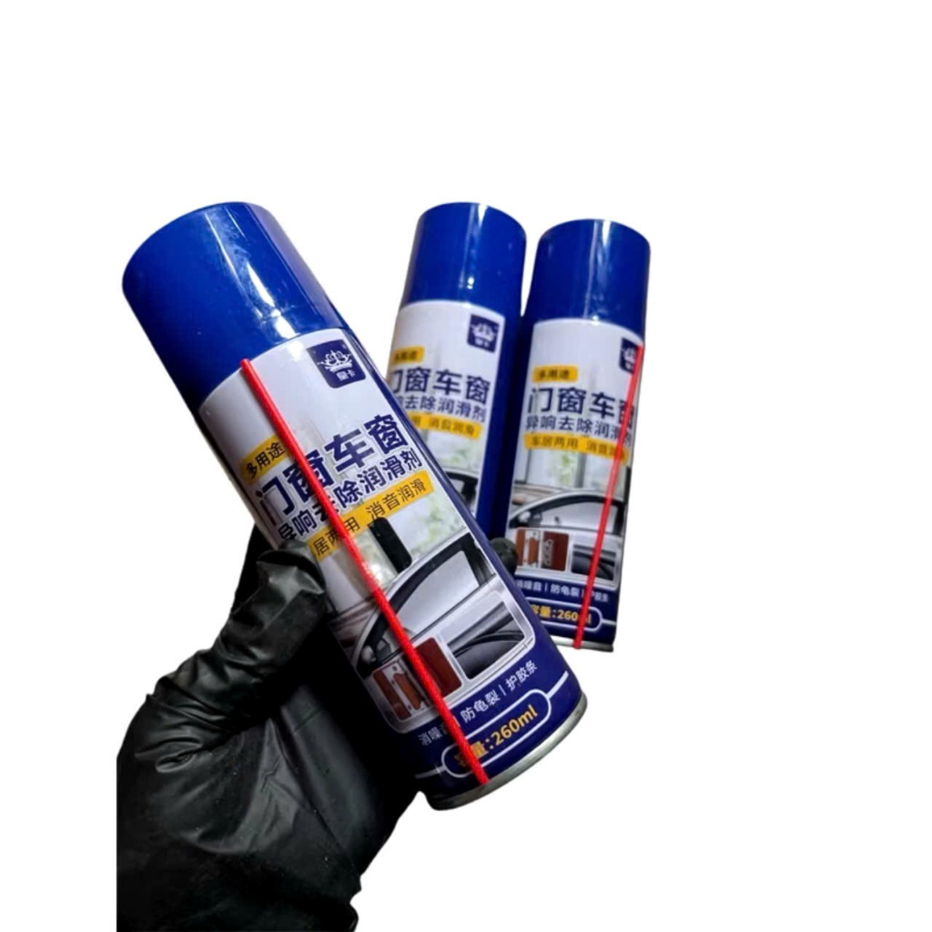 Chai xịt bôi trơn cửa kính ô tô 450ml, bảo dưỡng gioăng cao su nhựa chống kẹt kính nóc cửa xe hơi