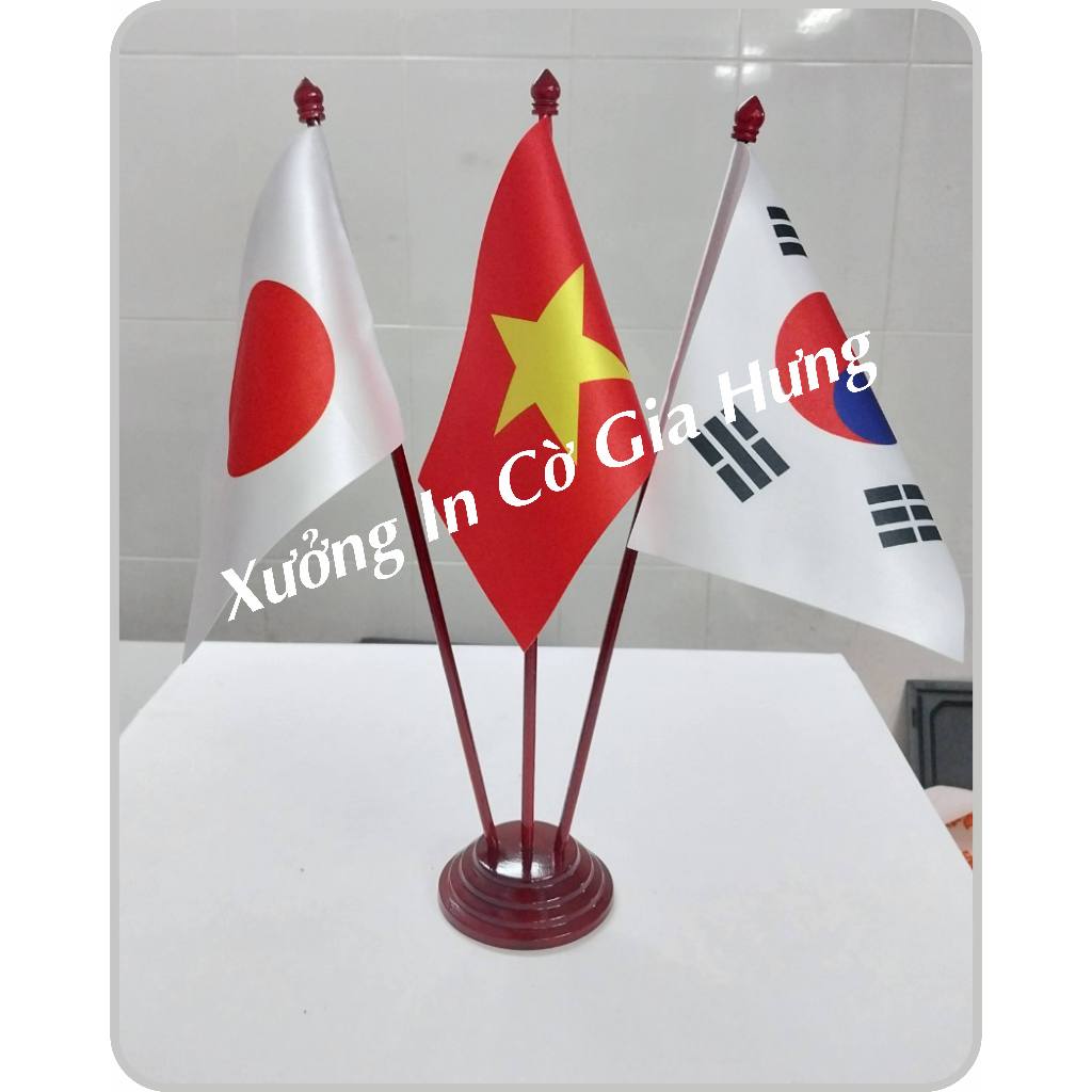 Bộ Cờ Để Bàn 3 Nước Việt Nam - Hàn Quốc - Nhật Bản ( Cán Gỗ)
