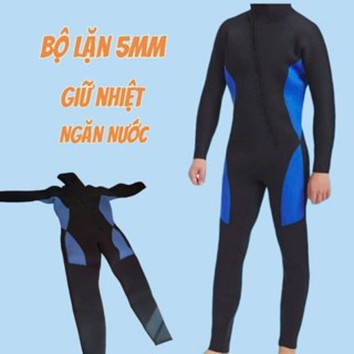 Bộ Lặn Biển 5mm,Quần Áo Lặn Biển 5mm Liền Thân, Giữ Nhiệt Hiệu Quả Khi lặn