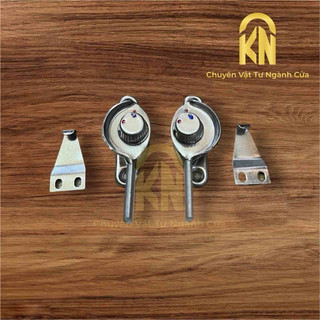 Khóa sò vặn xanh đỏ cửa sổ lùa chất liệu inox