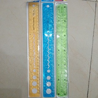  Combo 3 chiếc Thước kẻ Dẻo 30cm có hình học 
