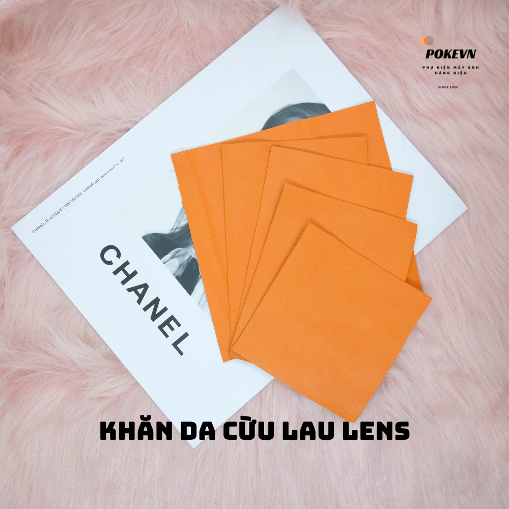 Khăn da cừu vệ sinh lens và máy ảnh - da thật 100%